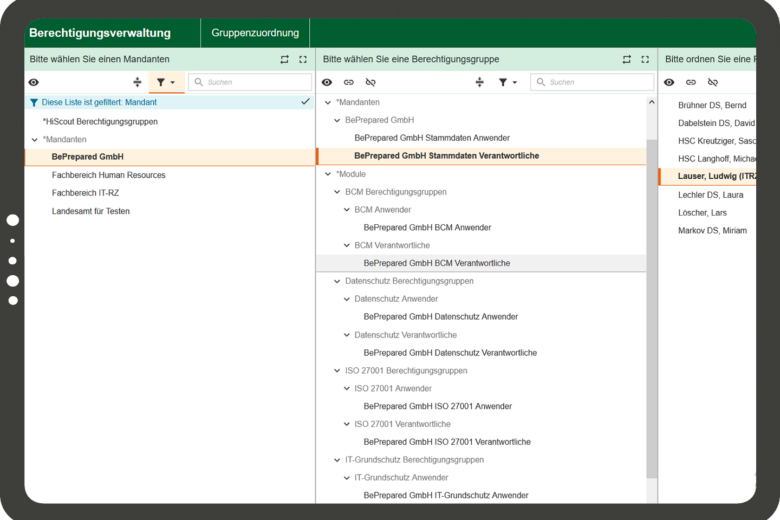 Screenshot HiScout ADConnect