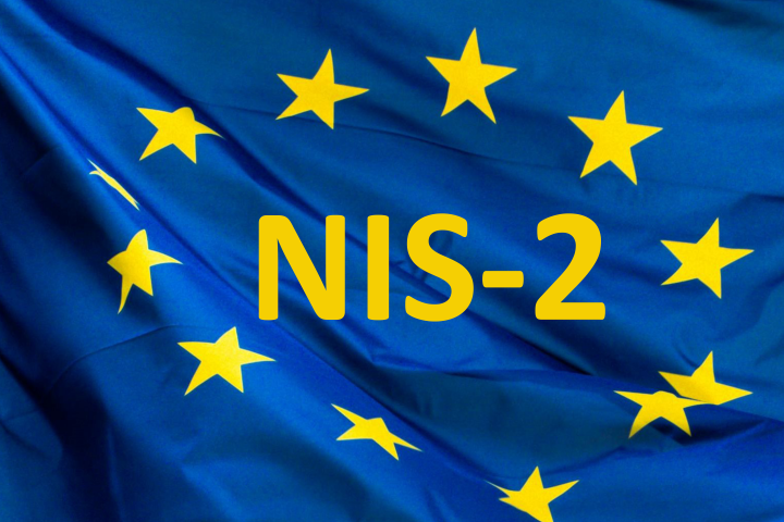 Europafahne mit NIS-2 Schriftzug
