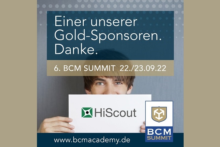 HiScout ist Gold-Sponsor beim BCM Summit in Hamburg